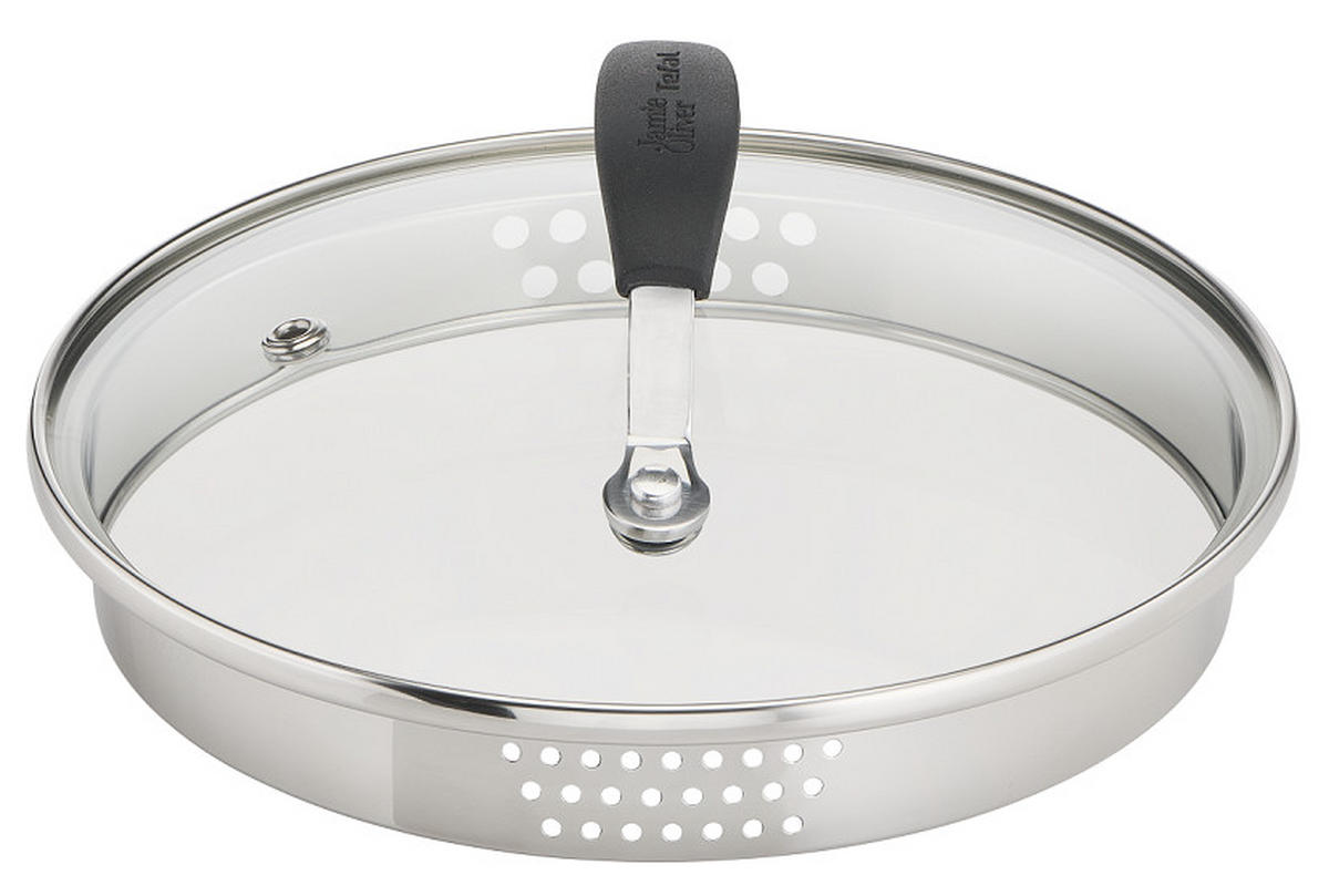 STEKGRYTA 20 cm  - svart/transparent, Design, metall/glas (20cm) - Tefal