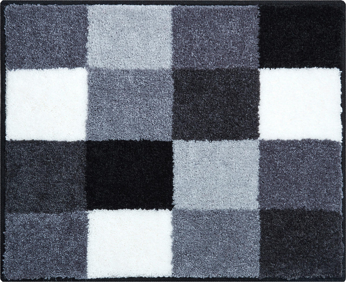 BIDET-VORLEGER Grau, Schwarz, Weiß 50/60 cm  - Schwarz/Weiß, Basics, Kunststoff/Textil (50/60cm) - Grund