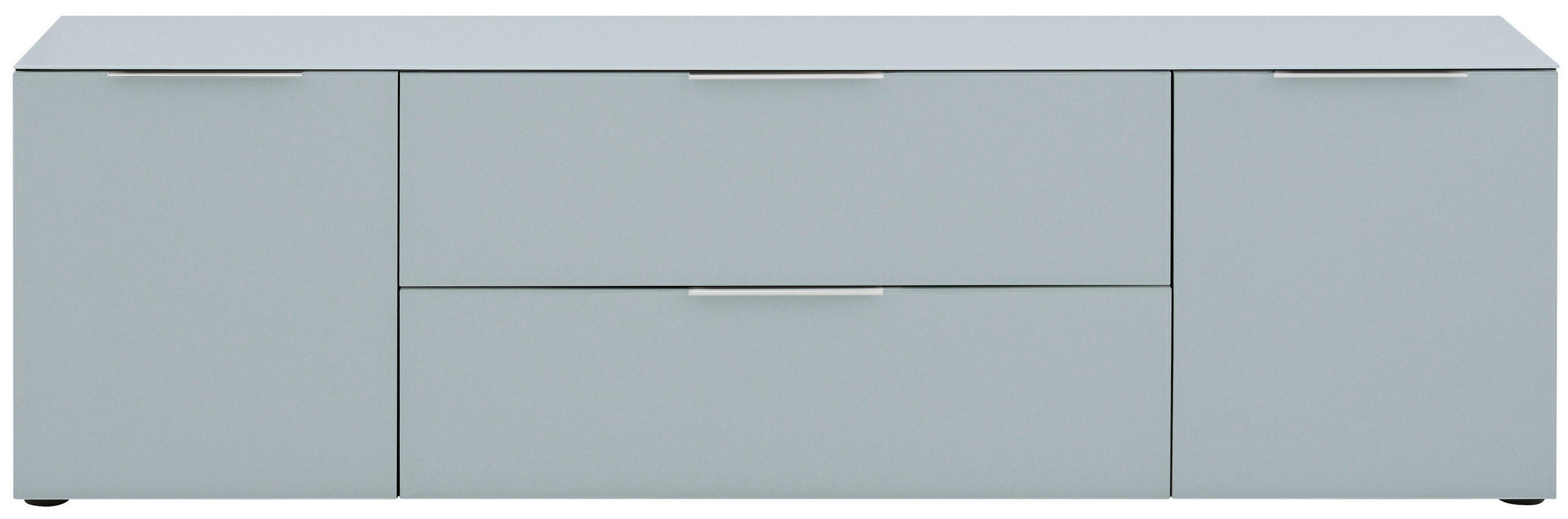 LOWBOARD Anthrazit, Grau - Anthrazit/Schwarz, Design, Glas/Holzwerkstoff (180,4/53,9/40cm)