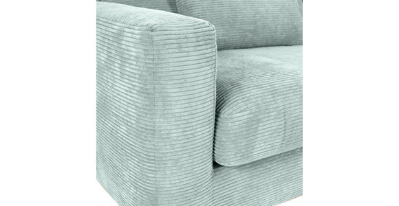 BIGSOFA Cord Mintgrün  - Schwarz/Mintgrün, KONVENTIONELL, Kunststoff/Textil (260/66/115cm) - Carryhome