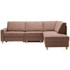 ECKSOFA  in Mikrovelours Terracotta  261/203 cm  - Eichefarben/Terracotta, KONVENTIONELL, Holz/Textil (261/203cm) - Sedda