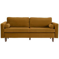 SCHLAFSOFA Cord Currygelb  - Currygelb/Buchefarben, MODERN, Holz/Textil (208/78/96cm) - Livetastic