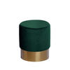TABURETKA, drevo, textil, kompozitné drevo, 35/42 cm - zlatá/tmavozelená, Basics, drevo/kompozitné drevo (35/42cm)