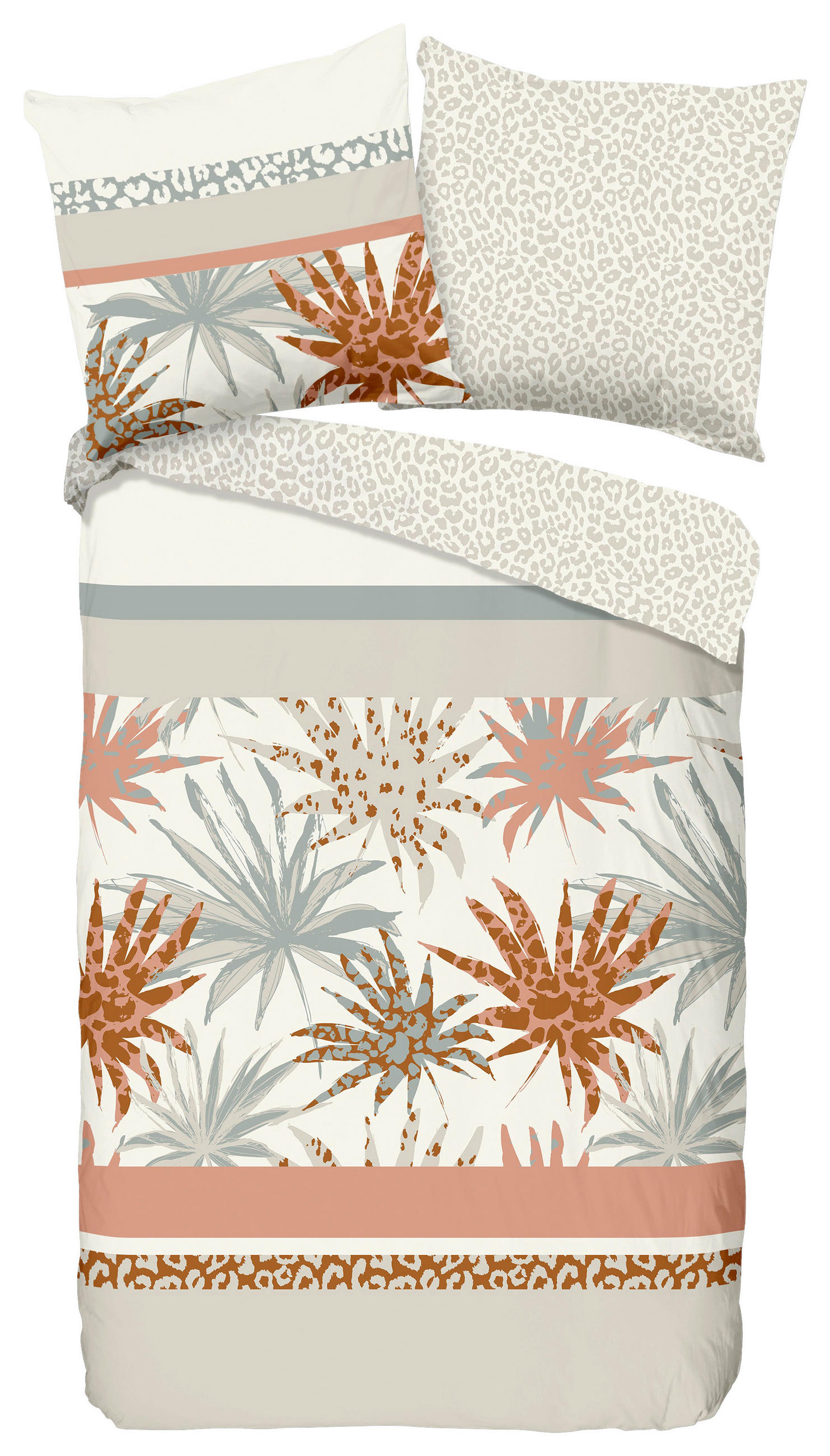 WENDEBETTWÄSCHE Costa Renforcé 135/200 cm  - Multicolor, Design, Textil (135/200cm)