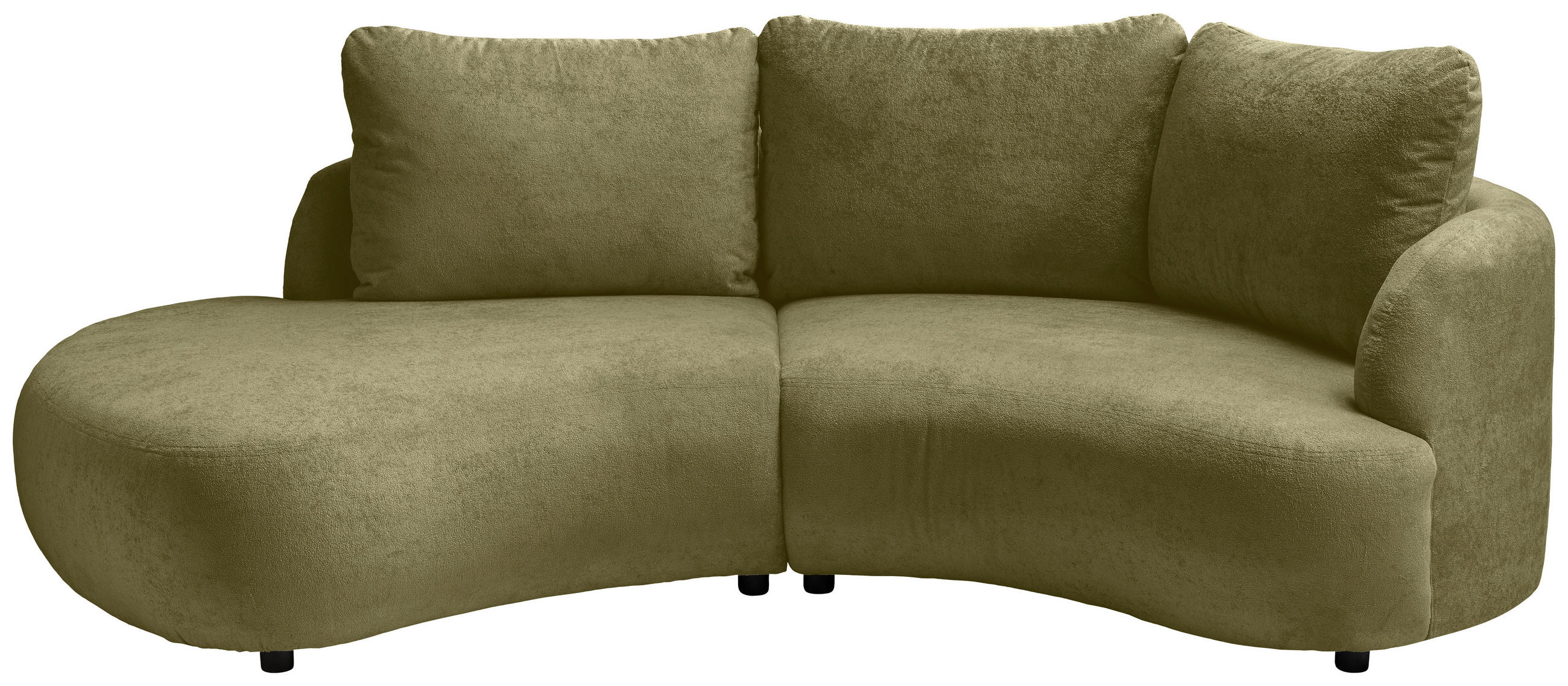 ECKSOFA in Mikrofaser Grün  - Schwarz/Grün, Modern, Kunststoff/Textil (250/139cm) - Livetastic