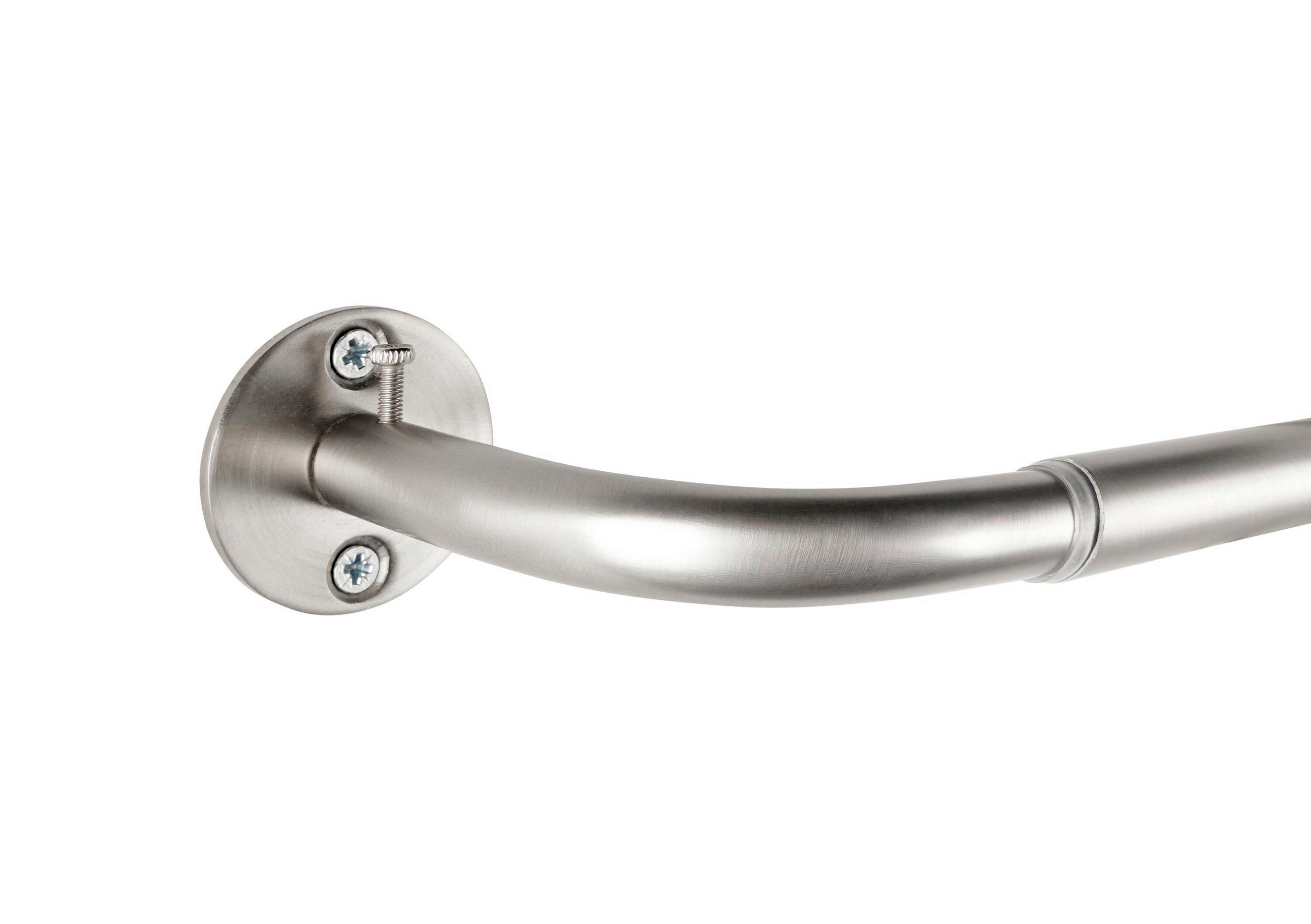 VORHANGSTANGENSET  160 cm  - Grau Hochglanz, Design, Metall (160cm)