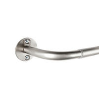 VORHANGSTANGENSET  120 cm  - Grau Hochglanz, Design, Metall (120cm)