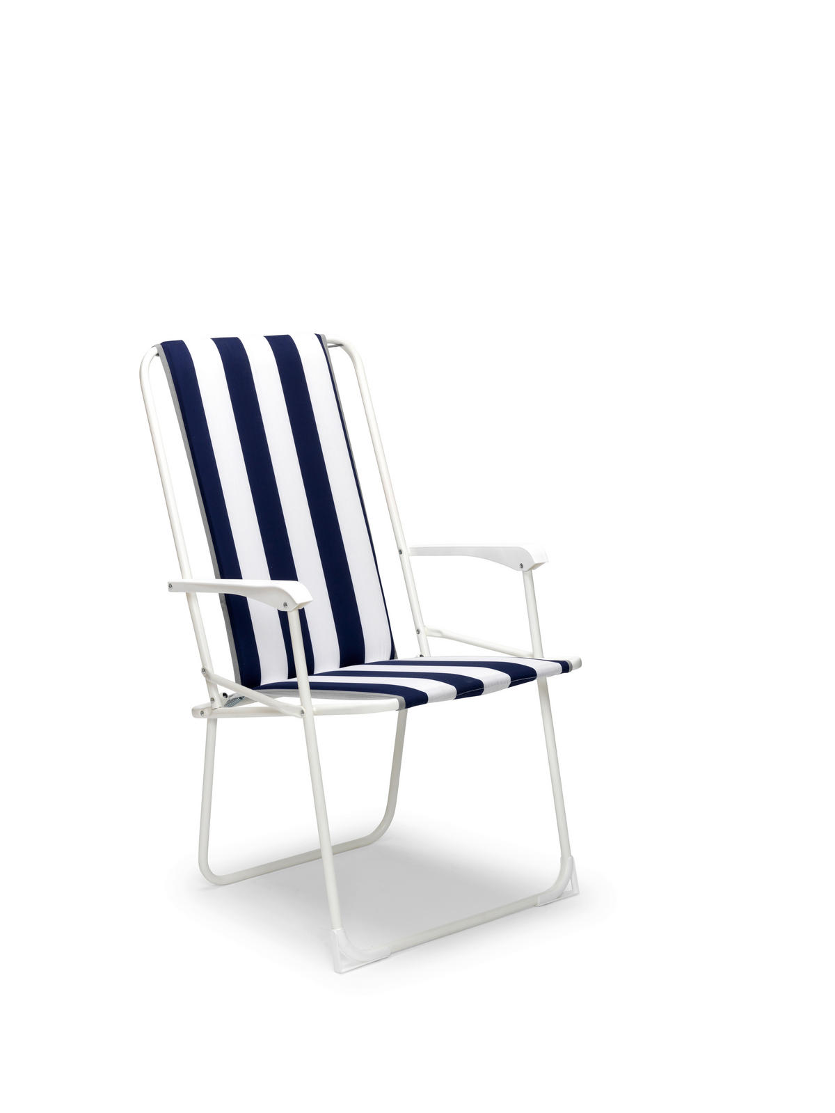 KLAPPSTUHL Blau, Weiß  - Blau/Weiß, Basics, Textil/Metall (56/93/53cm)
