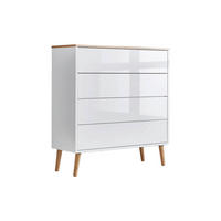 KOMMODE Mailand Typ 3 + HF  in 79/86/33 cm  - Weiß Hochglanz/Eichefarben, MODERN, Holzwerkstoff (79/86/33cm) - MID.YOU