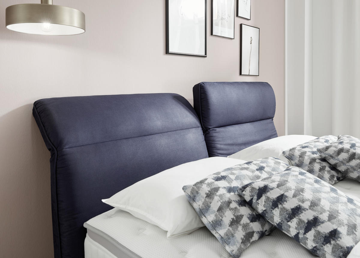 BOXSPRINGBETT 180/200 cm  in Blau  - Blau, Konventionell, Textil (180/200cm) - Dieter Knoll
