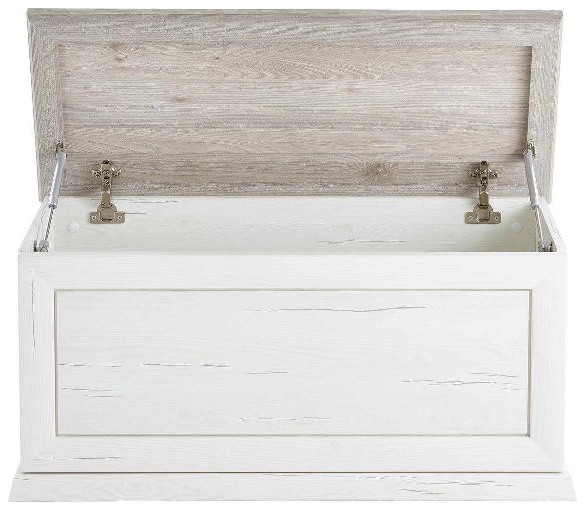 LÁDA 90/43/38 cm ​ - mandulafenyő színű/szürke, Lifestyle, faalapú anyag (90/43/38cm) - Hom`in