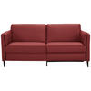 3-SITZER-SOFA in Leder Bordeaux  - Bordeaux/Schwarz, Design, Leder/Metall (190/84/99cm) - Dieter Knoll