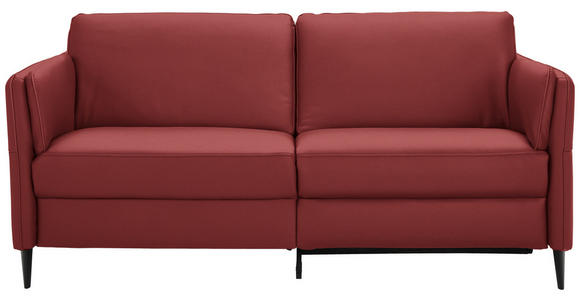 3-SITZER-SOFA in Leder Bordeaux - Bordeaux/Schwarz, Design, Leder/Metall (190/84/99cm) - Dieter Knoll