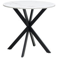 ESSTISCH in Metall, Holzwerkstoff 80/80/75 cm  - Schwarz/Weiß, MODERN, Holzwerkstoff/Metall (80/80/75cm) - MID.YOU