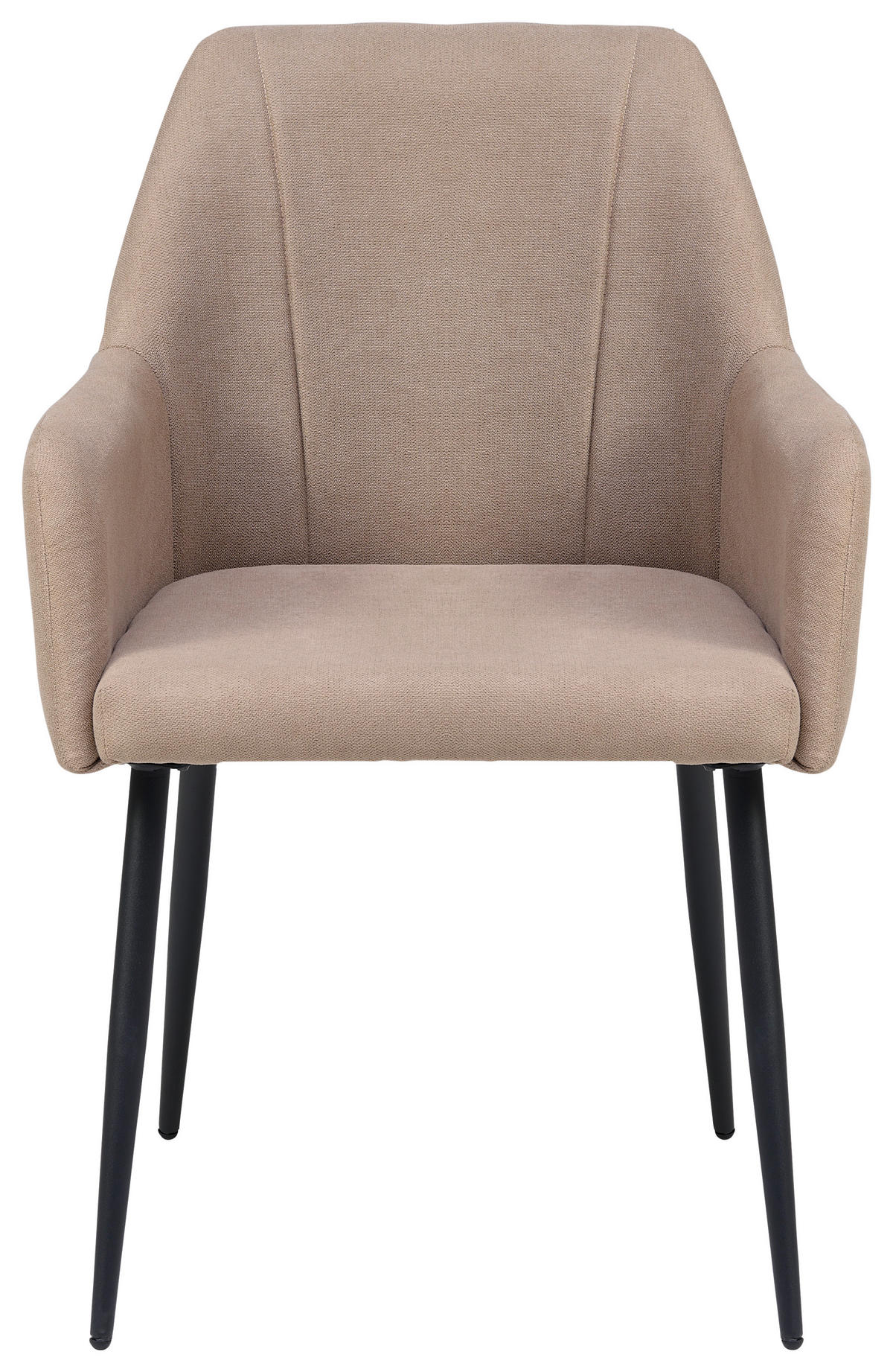 ARMLEHNSTUHL  in Eisen Webstoff  - Schwarz/Cappuccino, LIFESTYLE, Textil/Metall (56/87/60cm) - MID.YOU
