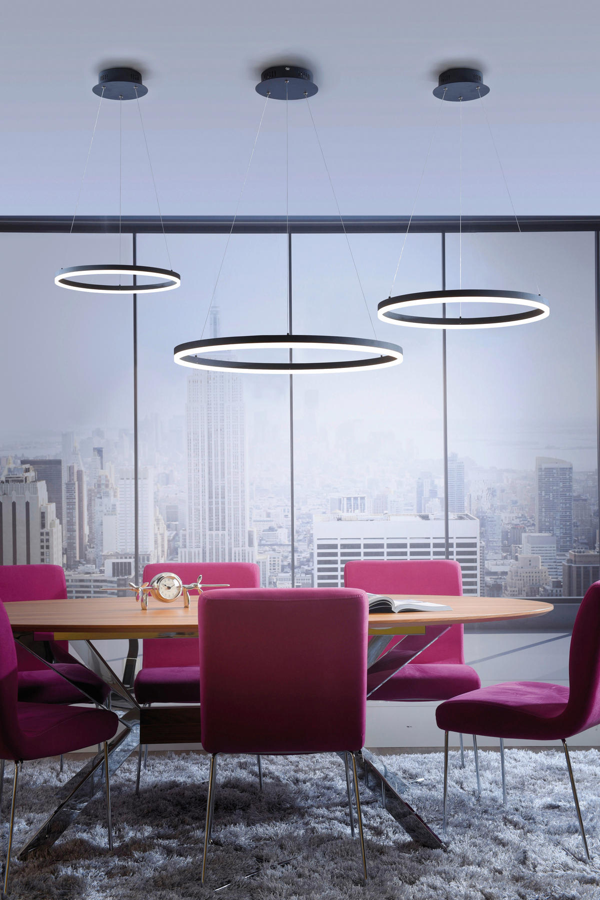 LED-HÄNGELEUCHTE 60/60/120 cm  - Anthrazit, Design, Kunststoff/Metall (60/60/120cm)