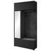 GARDEROBE  in 115/231,9/37,5 cm  - Schwarz, Trend, Holzwerkstoff (115/231,9/37,5cm) - Livetastic