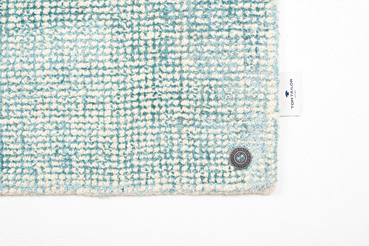 HANDWEBTEPPICH 190/290 cm Türkis rechteckig  - Türkis, Basics, Textil (190/290cm) - Tom Tailor