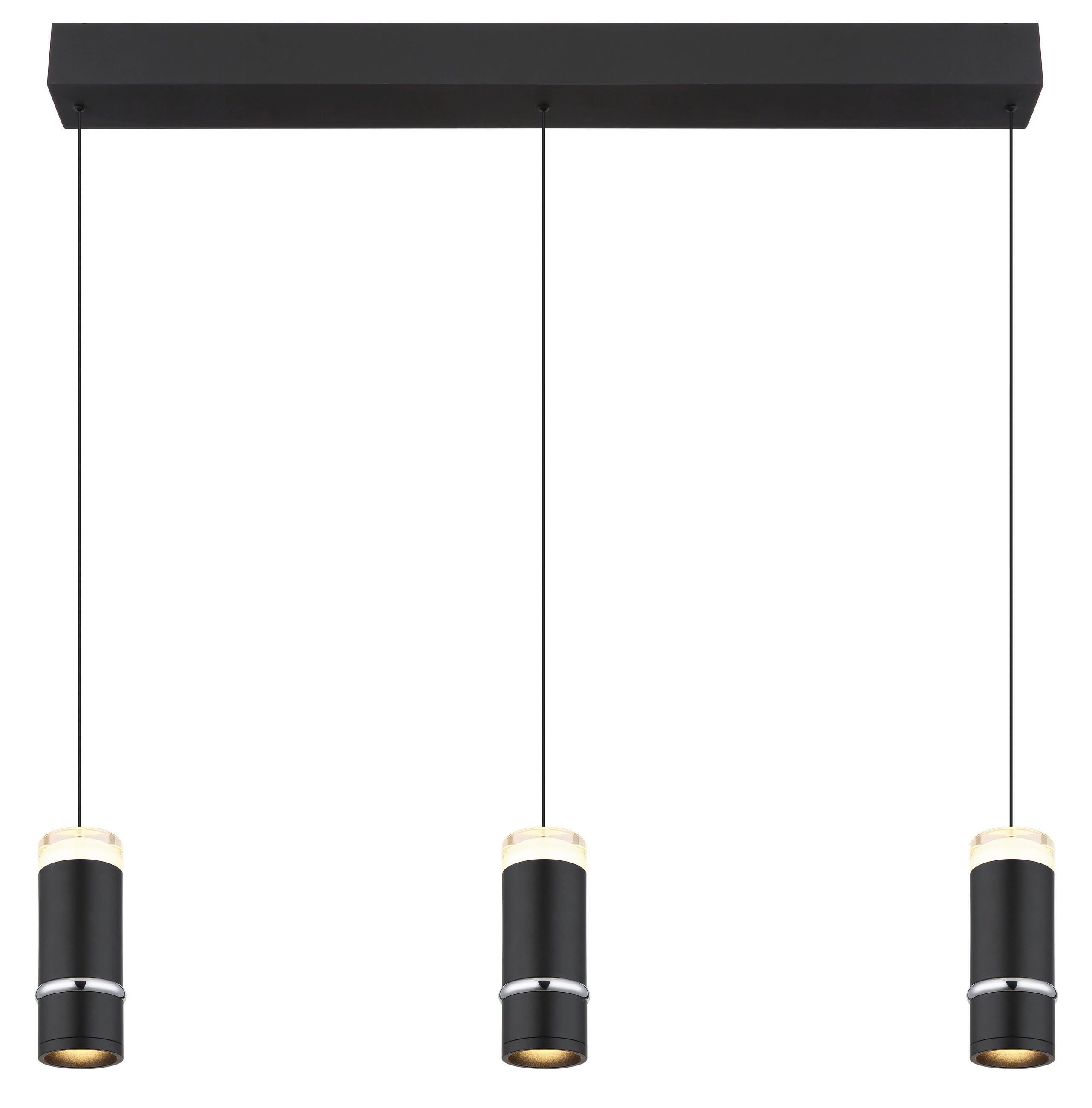 LED-HÄNGELEUCHTE 73/6,5/180 cm  - Schwarz, Design, Kunststoff/Metall (73/6,5/180cm) - Globo