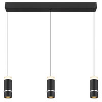 LED-HÄNGLAMPA ALVARADO 73/6,5/180 cm  - svart, Design, metall/plast (73/6,5/180cm) - Globo