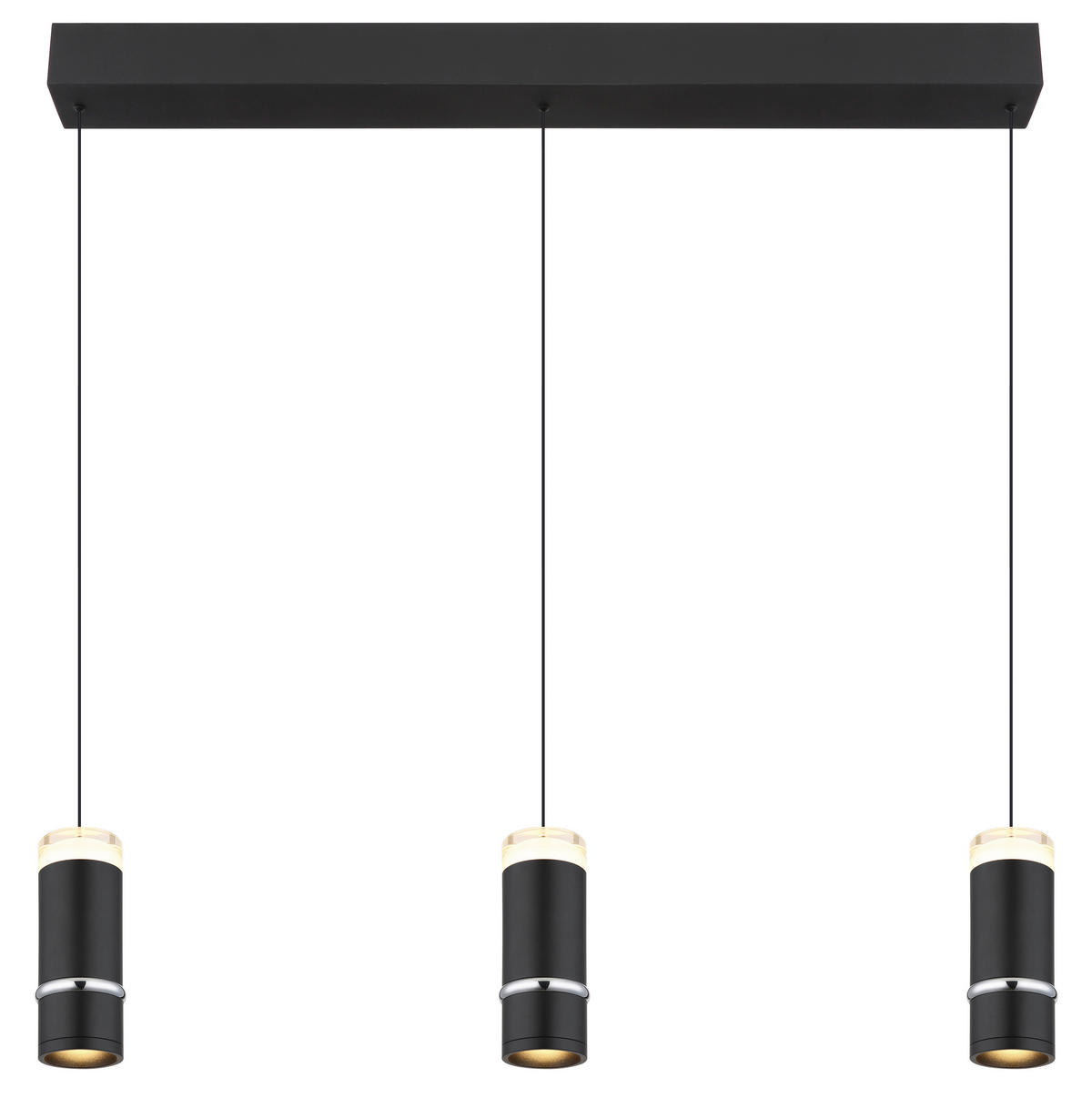 LED-HÄNGLAMPA ALVARADO 73/6,5/180 cm  - svart, Design, metall/plast (73/6,5/180cm) - Globo