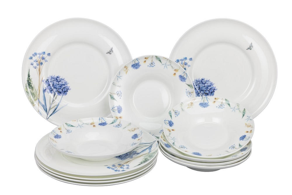 Novel JÍDELNÍ SOUPRAVA jemný kostní porcelán (fine bone china) keramika