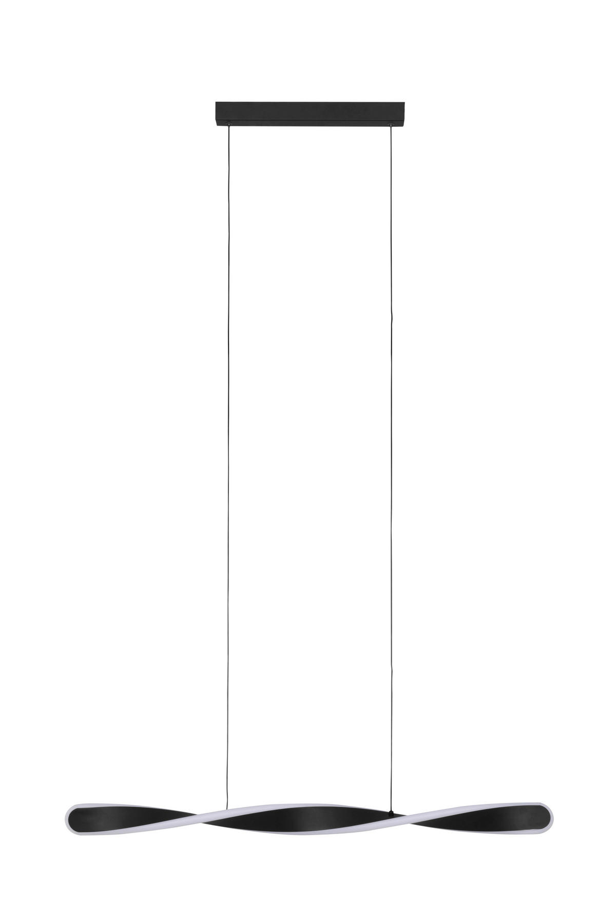 ZÁVESNÉ LED SVIETIDLO, 89/6/150 cm  - čierna, Design, kov/plast (89/6/150cm) - Novel