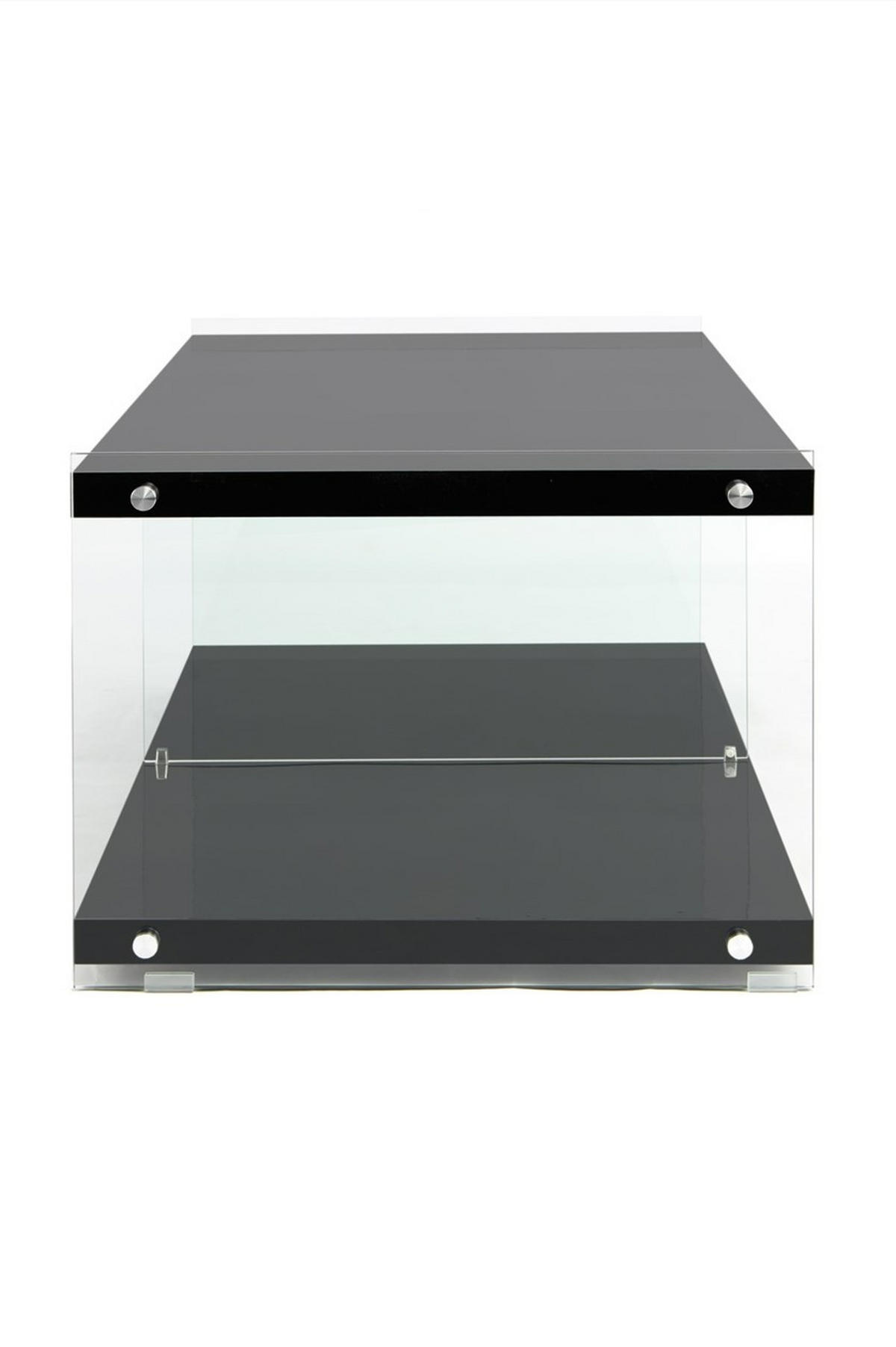 BEISTELLTISCH in Holz, Glas 120/45/60 cm  - Schwarz, Design, Glas/Holz (120/45/60cm) - Kayoom