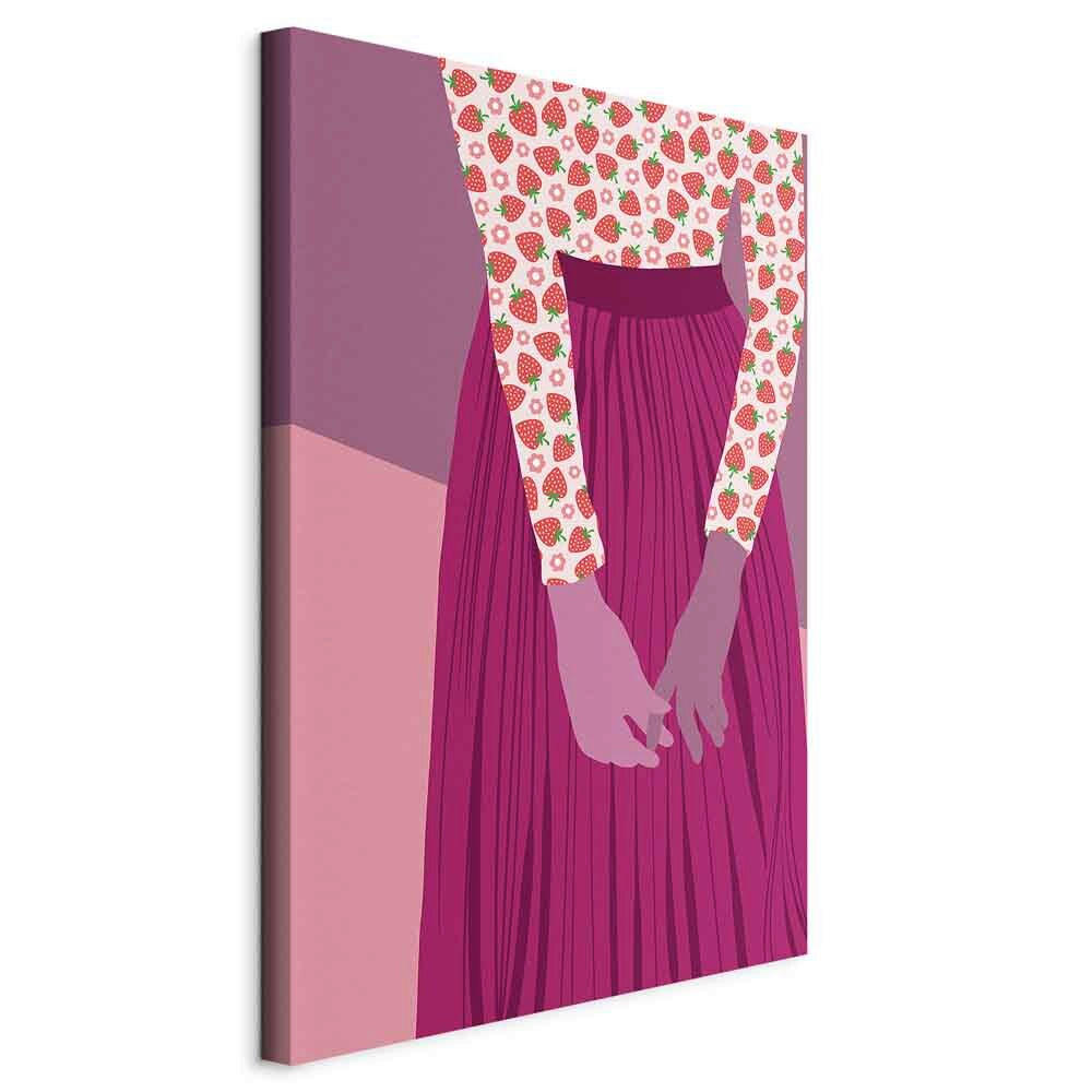 CANVASTAVLA 40/60/1.2 cm  - magenta/pink, Basics, trämaterial/textil (40/60/1.2cm) - artgeist