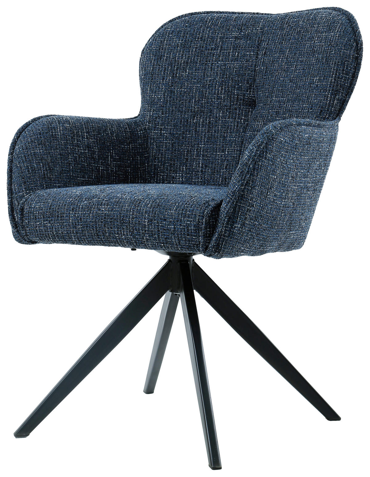 KAROSSZÉK kék, fekete  - fekete/kék, Design, textil/fém (62/88/65cm) - Novel