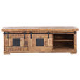 LOWBOARD in 150/50/45 cm - Schwarz/Naturfarben, LIFESTYLE, Holz/Metall (150/50/45cm) - Landscape