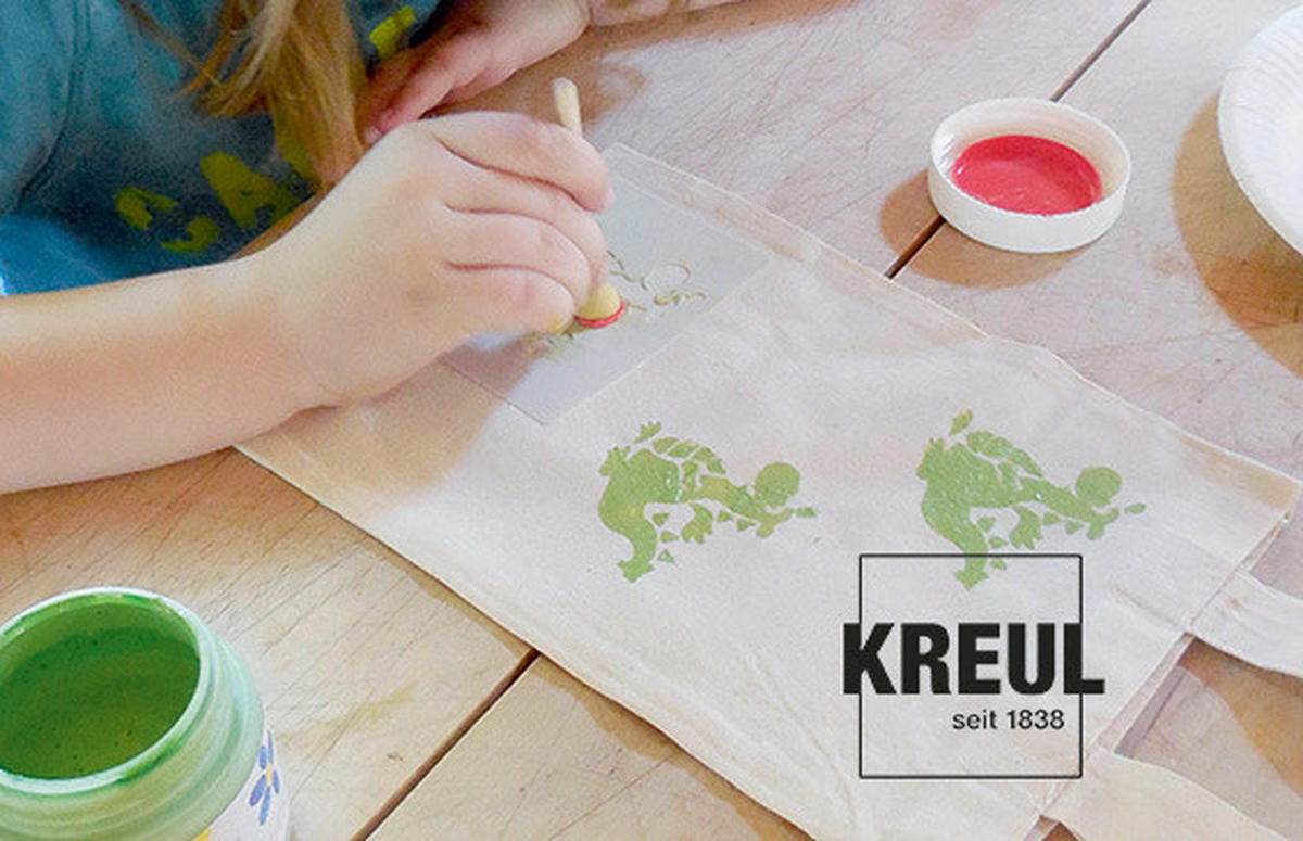 ACRYLFARBE - Blau/Gelb, KONVENTIONELL (14/6,5/14cm)