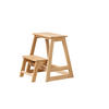 TRITTHOCKER SKALA  - Teakfarben, Natur, Holz (45,5/49/38,5cm) - Gardenson