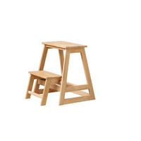 TRITTHOCKER SKALA  - Teakfarben, Natur, Holz (45,5/49/38,5cm) - Gardenson