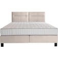 BOXSPRINGBETT 200/220 cm  in Ecru  - Ecru/Schwarz, KONVENTIONELL, Textil/Metall (200/220cm) - Esposa