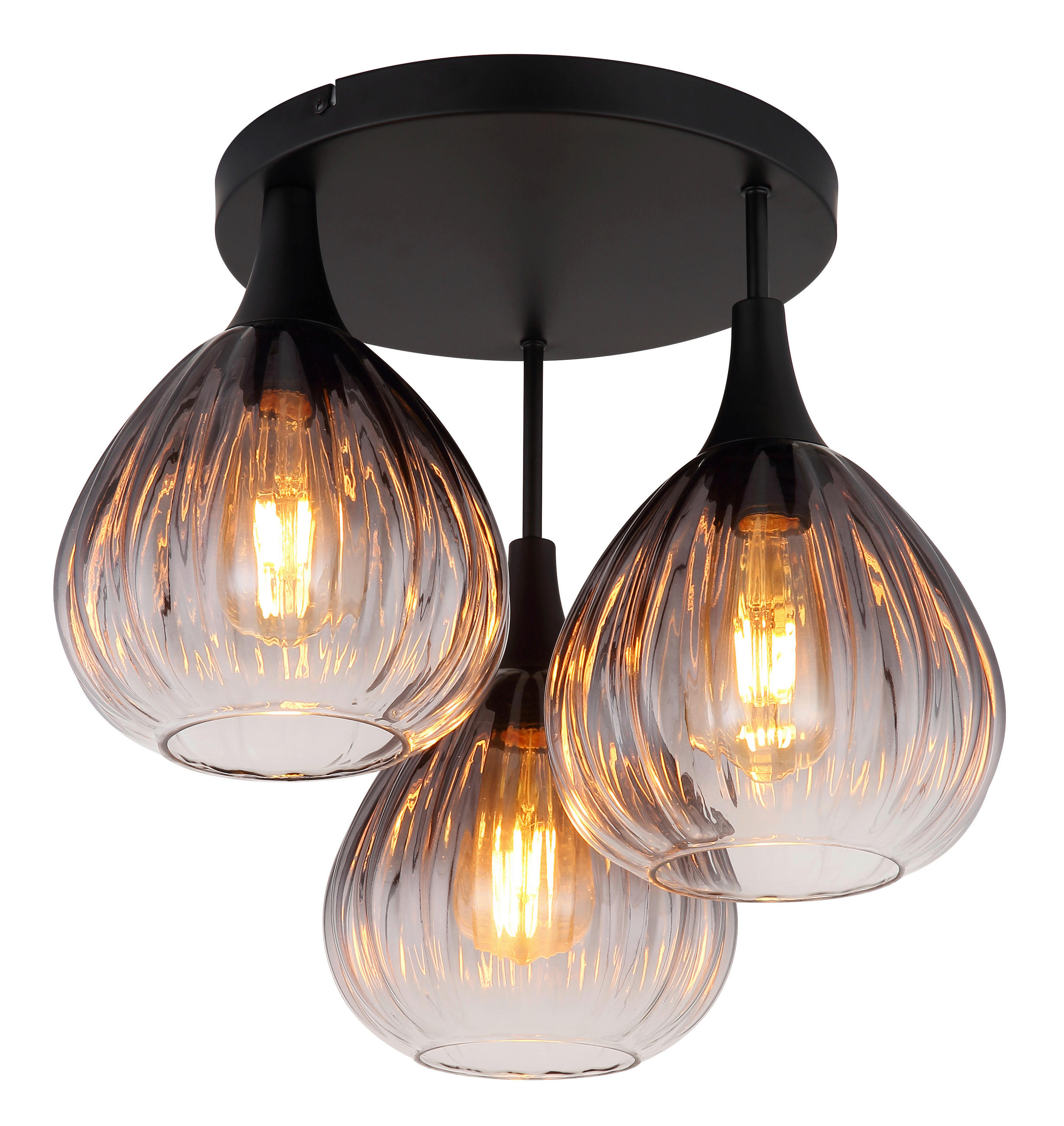 STROPNA SVETILKA 44/35 cm - prozorno, Design, kovina/steklo (44/35cm) - Globo