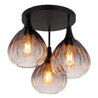 DECKENLEUCHTE  44/35 cm    - Klar, Design, Glas/Metall (44/35cm) - Globo