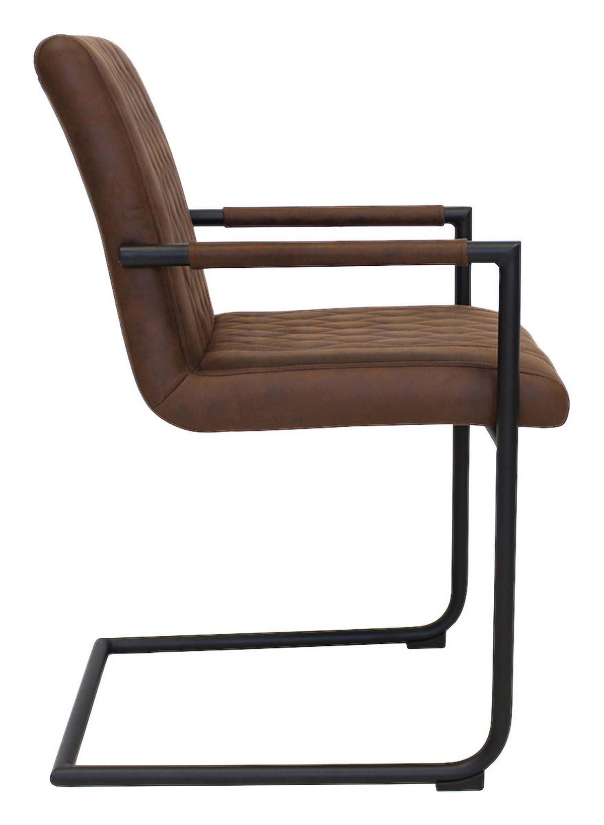 SADA STOLIČIEK S PODRÚČKAMI 2 kus - hnedá/čierna, Lifestyle, kov/textil (52/88/63cm) - MID.YOU