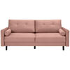 SCHLAFSOFA in Samt Rosa  - Schwarz/Rosa, Konventionell, Holz/Textil (220/95/98cm) - MID.YOU