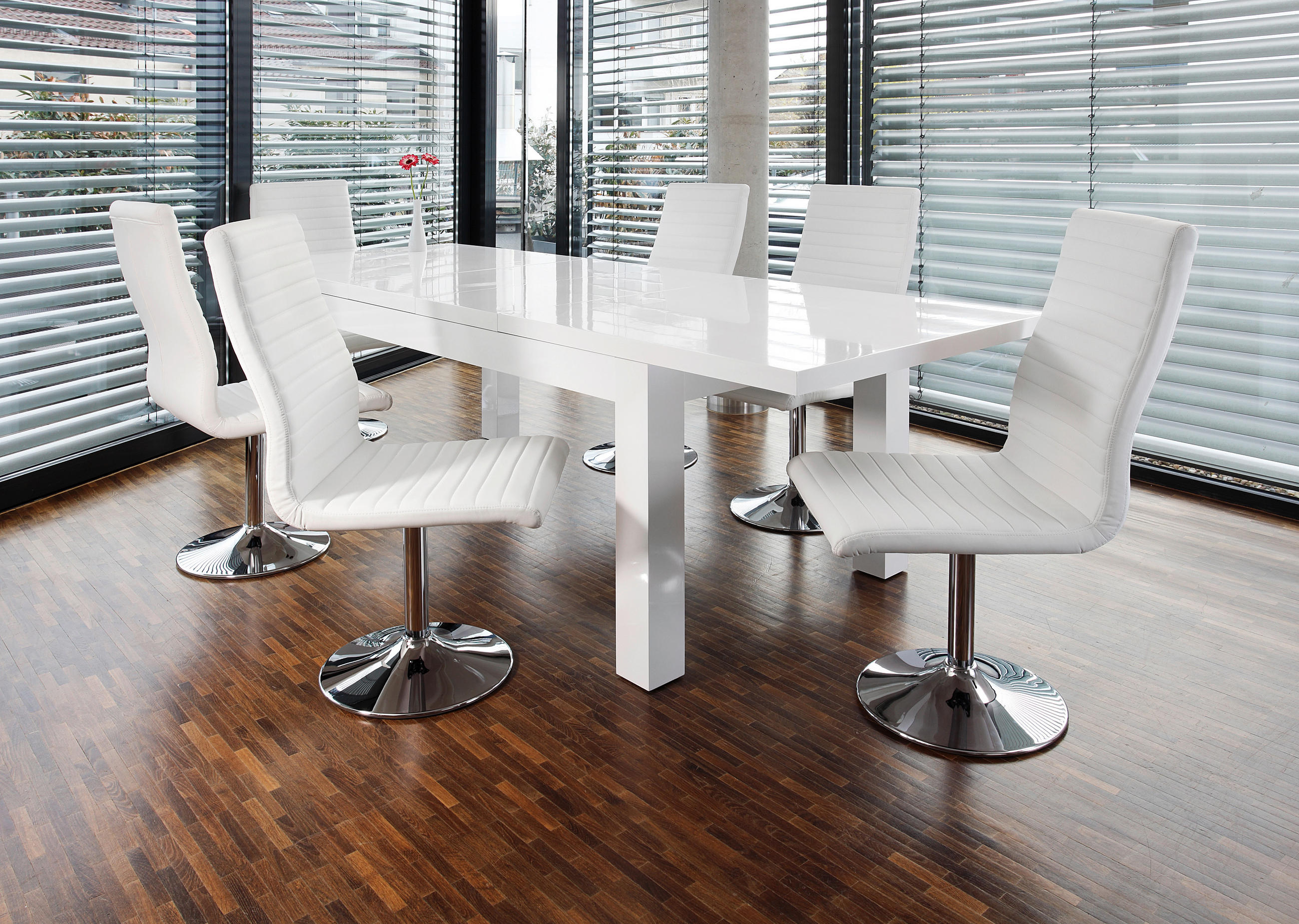 ESSTISCH Weiß Hochglanz rechteckig  ausziehbar, in verschiedenen Größen erhältlich  - Weiß Hochglanz, MODERN, Holzwerkstoff (180-260/90/75cm) - Livetastic