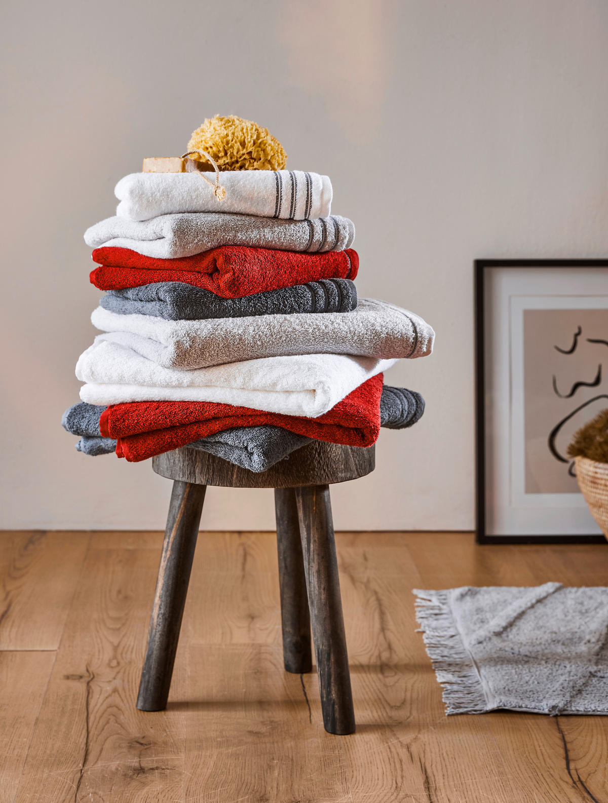 HANDTUCH 50/100 cm Grossetto Weiß  - Weiß, Basics, Textil (50/100cm) - Vossen