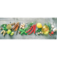 GLASBILD Essen & Trinken 30/80 cm  - Schwarz/Weiß, Basics, Glas (30/80cm) - Euroart