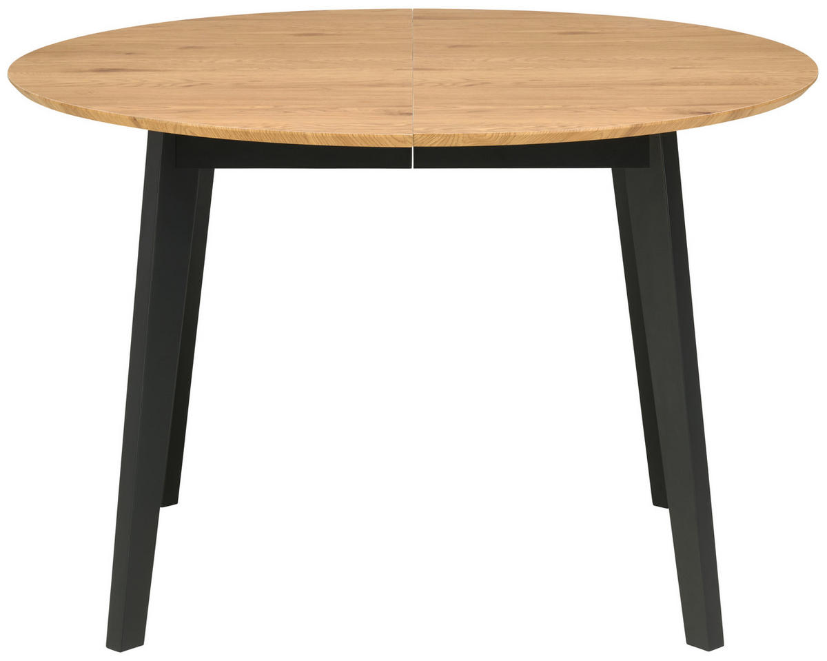 AUSZIEHTISCH in Holz, Holzwerkstoff  - Eichefarben/Schwarz, KONVENTIONELL, Holz/Holzwerkstoff (120-200/74/120cm) - MID.YOU