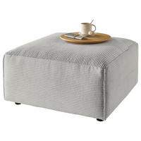 HOCKER Cord Greige  - Greige/Schwarz, Design, Kunststoff/Textil (80/42/80cm) - Pure Home Lifestyle