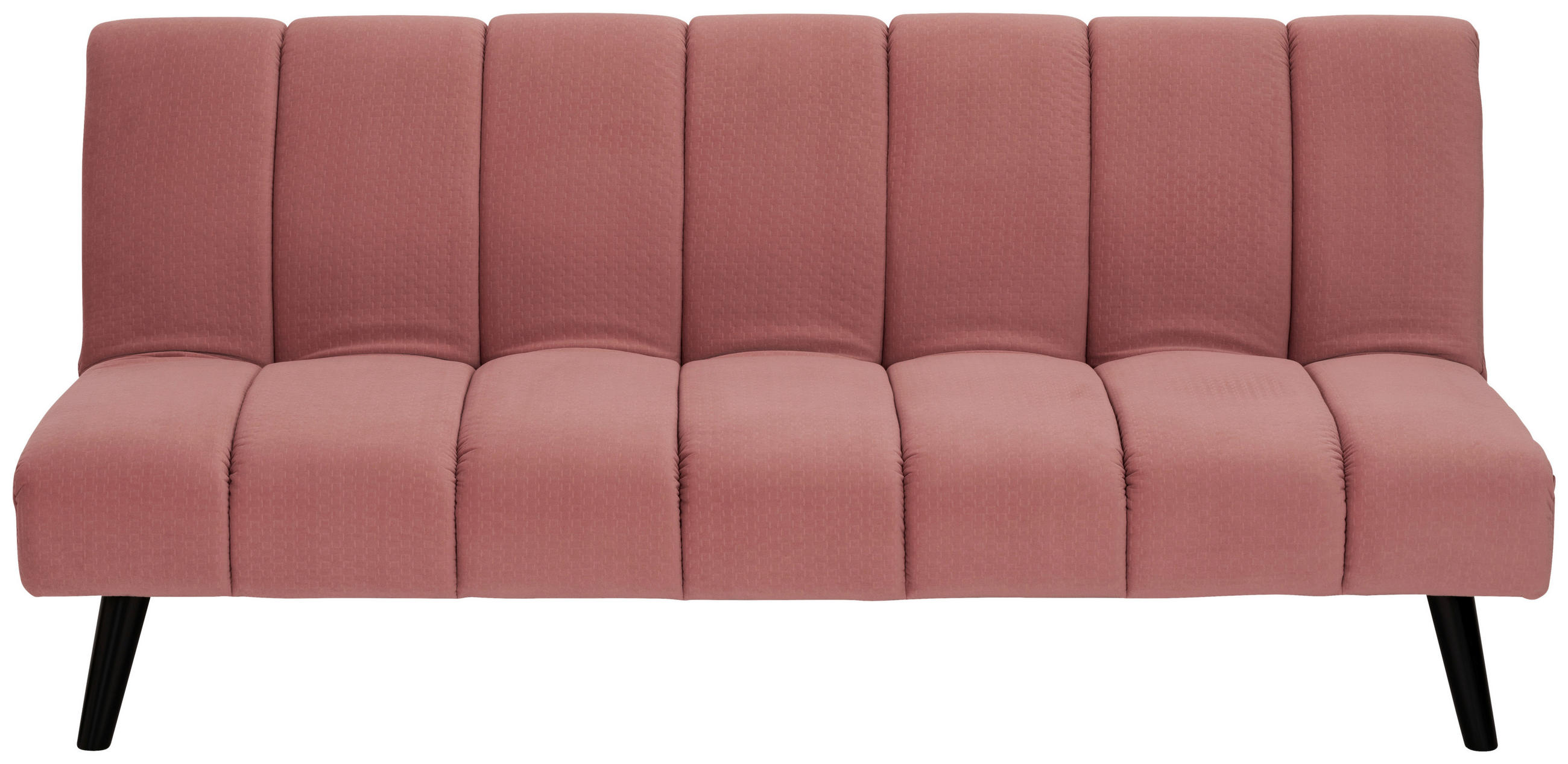 JUGEND- UND KINDERSOFA Flanell Altrosa  - Schwarz/Altrosa, MODERN, Holz/Textil (180/81/93cm) - P & B