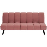 JUGEND- UND KINDERSOFA Flanell Altrosa  - Schwarz/Altrosa, MODERN, Holz/Textil (180/81/93cm) - P & B