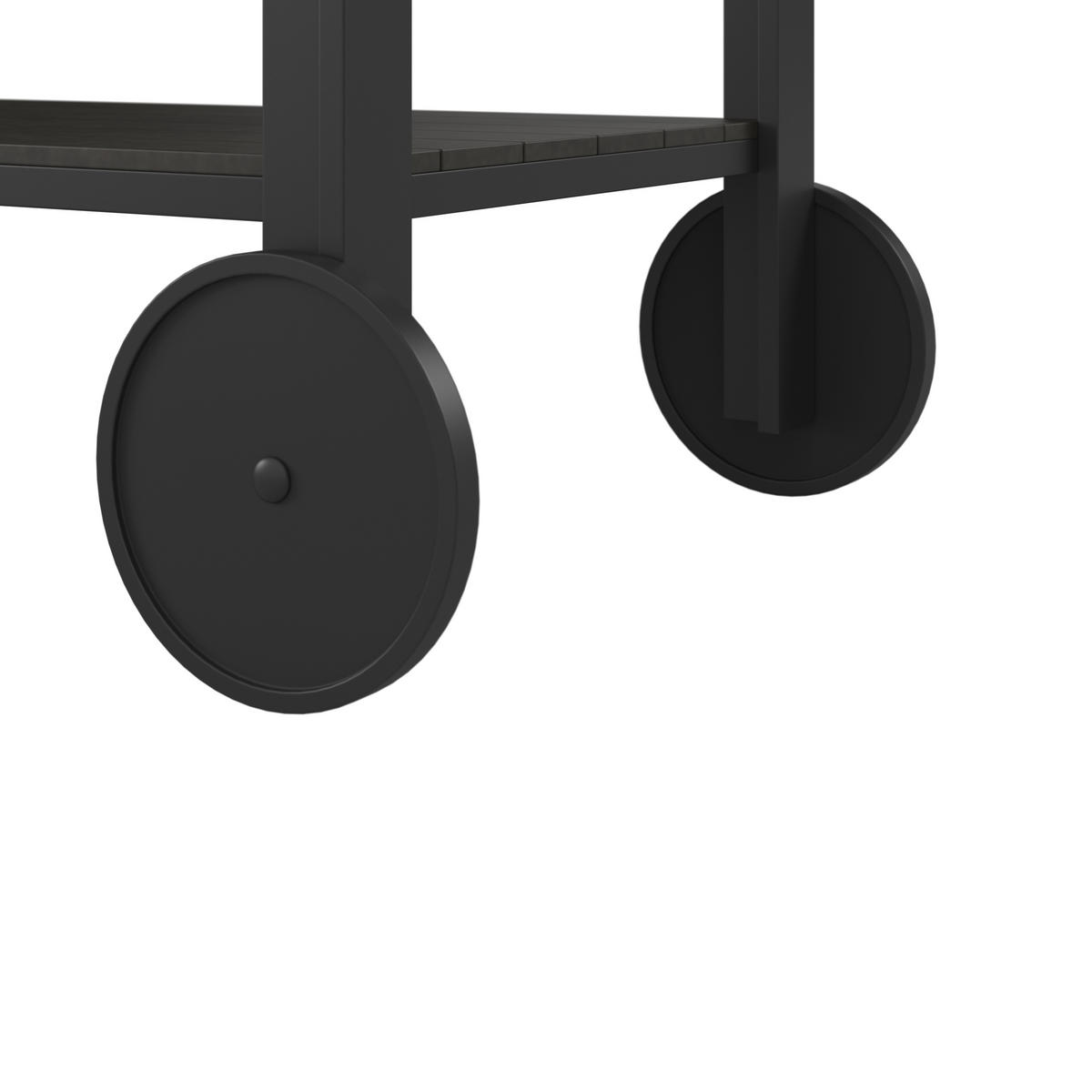 GARTEN-SERVIERWAGEN - Schwarz, Modern, Kunststoff/Metall (45/74/105cm) - Ambia Garden