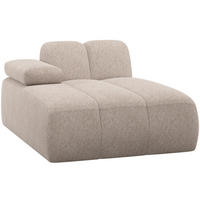 SOFAELEMENT Mojo in Webstoff Sandfarben  - Sandfarben/Schwarz, MODERN, Kunststoff/Textil (124/74/162cm) - Livetastic