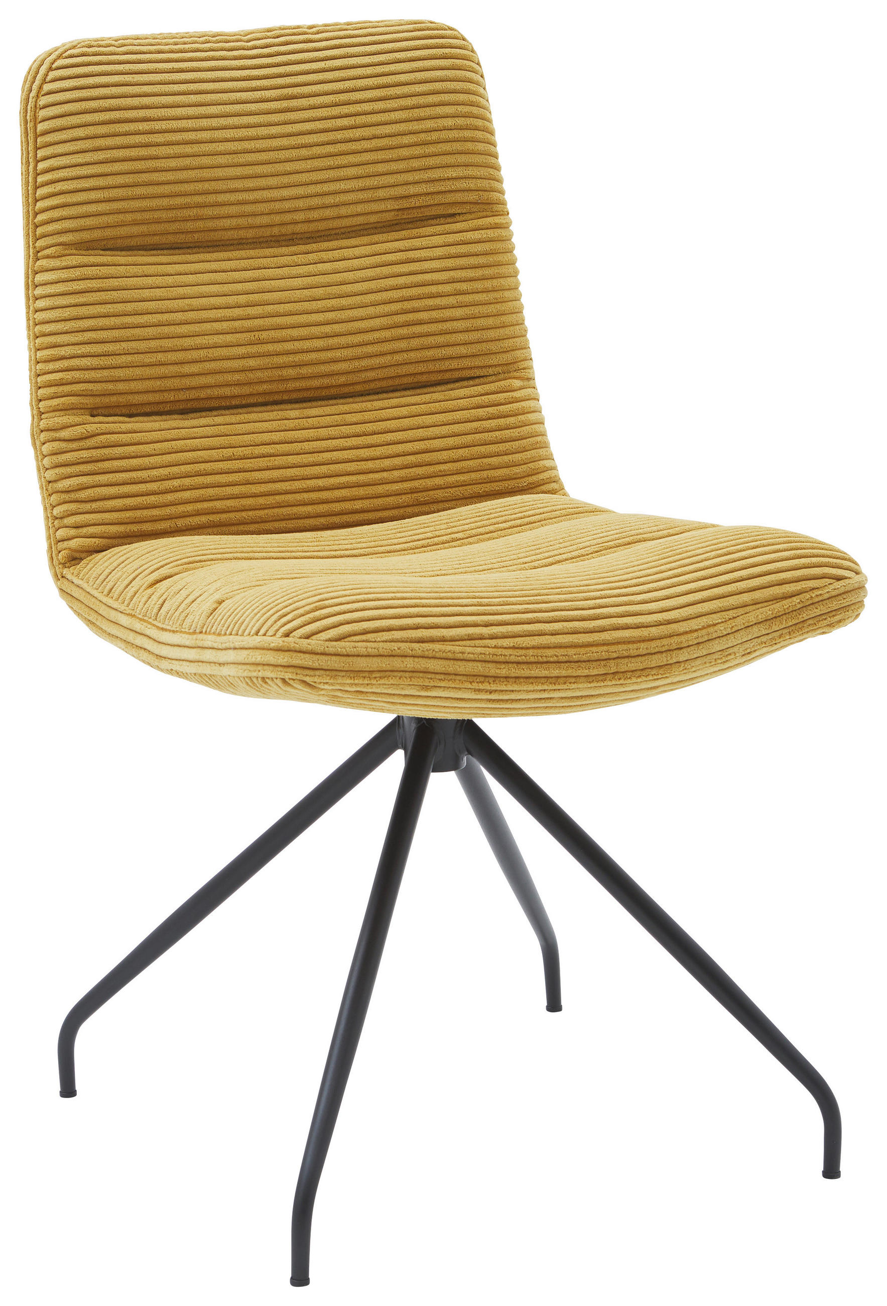 STUHL Cord Gelb - Gelb/Schwarz, Design, Textil/Metall (52/88/66cm) - Dieter Knoll