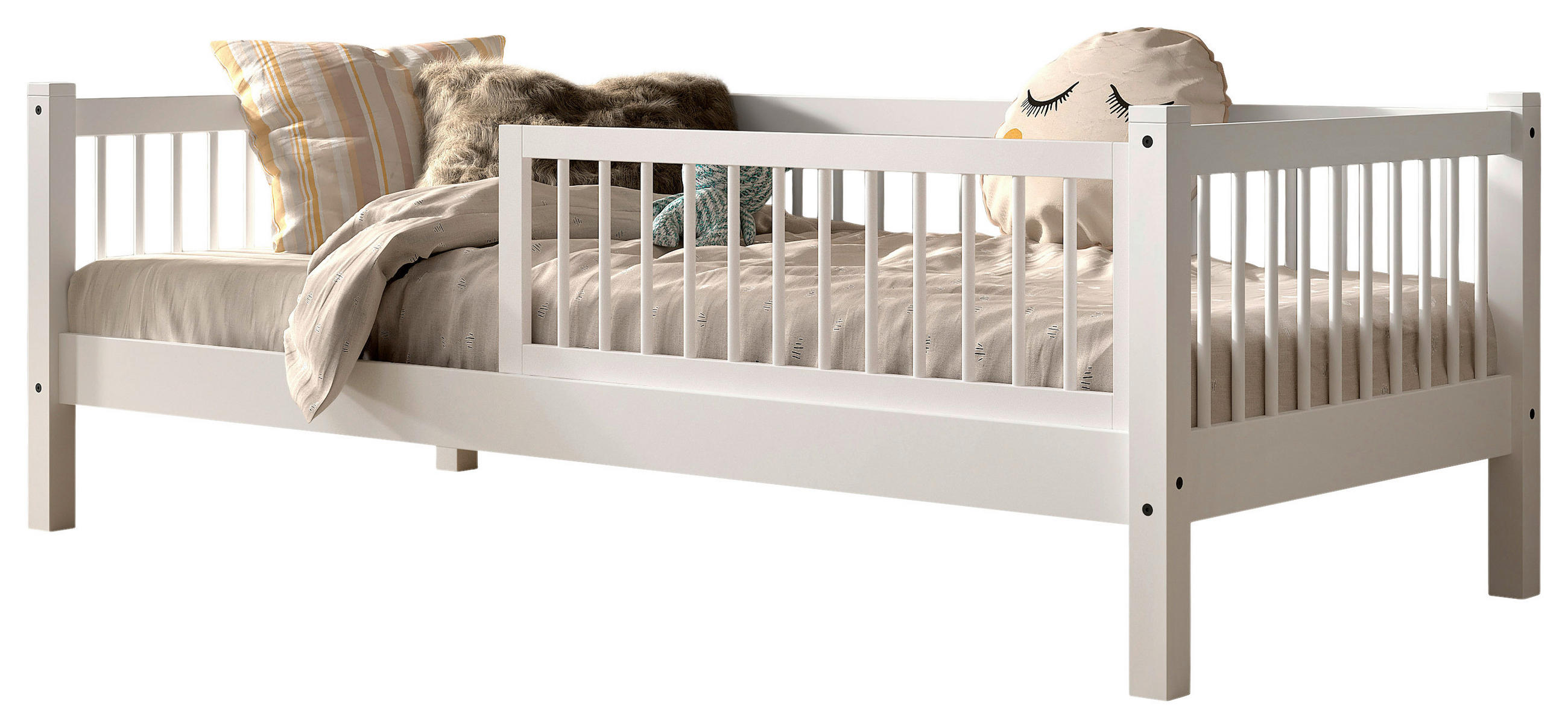 BETT 90/200 cm  in Weiß  - Weiß, MODERN, Holz (90/200cm) - MID.YOU